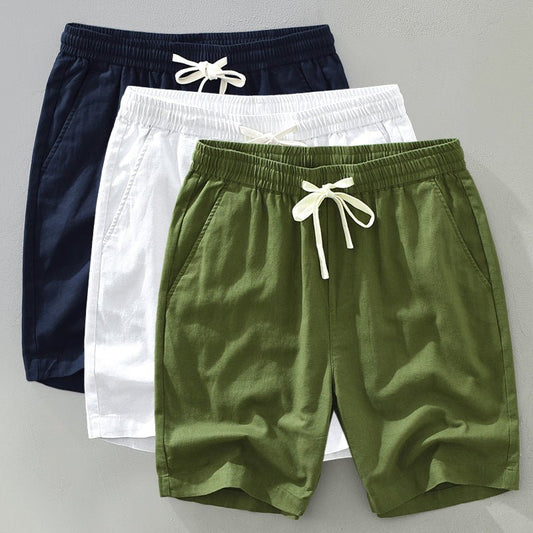 Men's Linen Islander Shorts Casual Summer Beachwear - Harren Cole