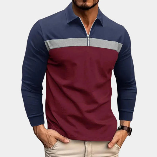 Men's Long Sleeve Classic Polo Shirt - Harren Cole