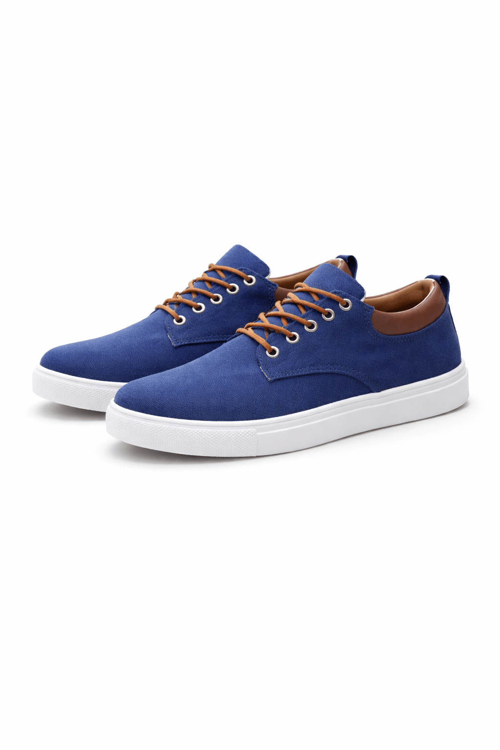 Men's Low-Top Lace-Up Sneakers Contrast Collar White Sole - Harren Cole