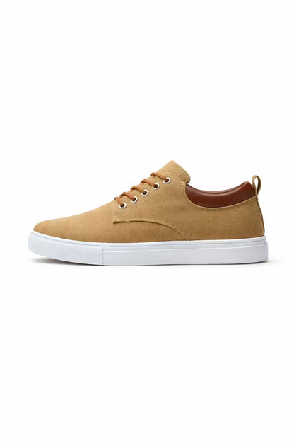 Men's Low-Top Lace-Up Sneakers Contrast Collar White Sole - Harren Cole