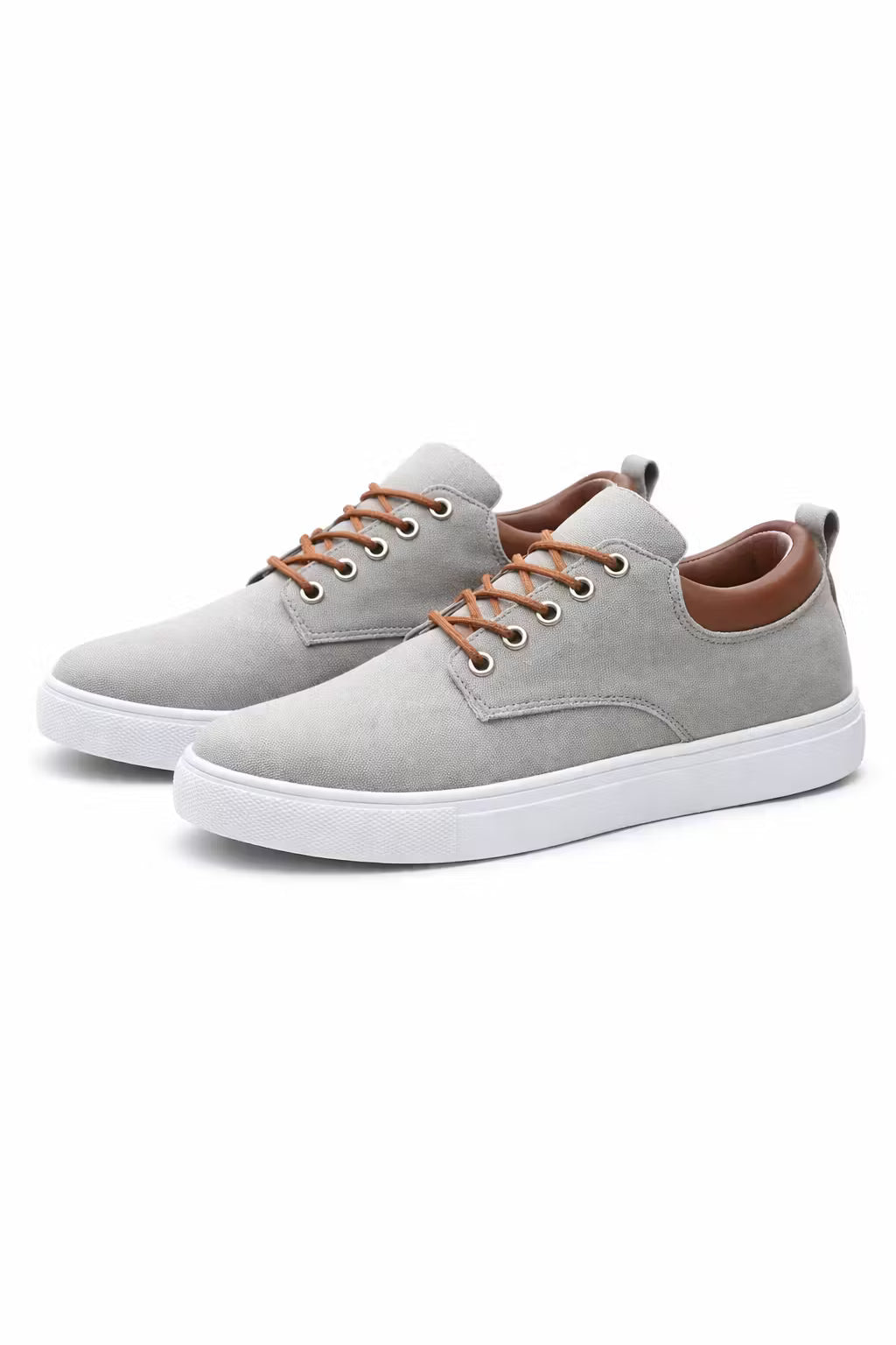 Men's Low-Top Lace-Up Sneakers Contrast Collar White Sole - Harren Cole