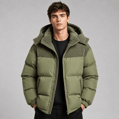 Men's Oversized Hooded Puffer Jacket - Harren Cole