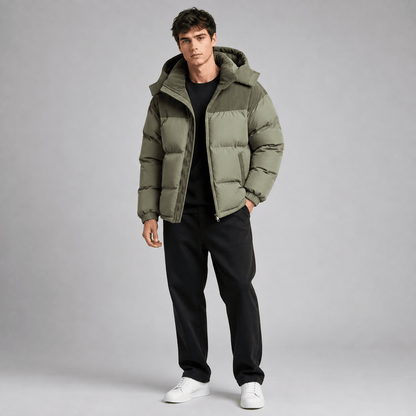 Men's Oversized Hooded Puffer Jacket - Harren Cole