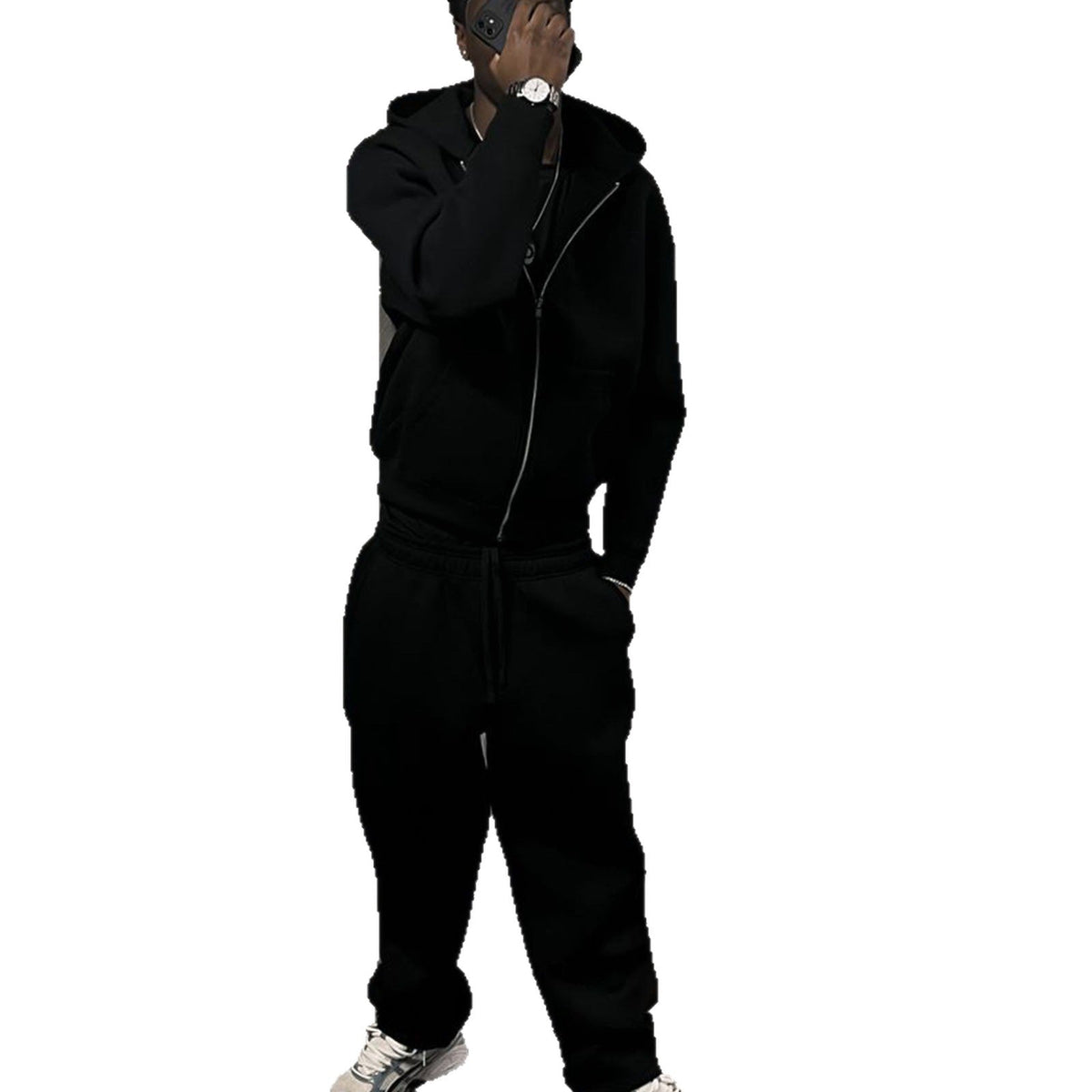 Men's Oversized Zip Hoodie And Relaxed Sweatpants Set - Harren Cole