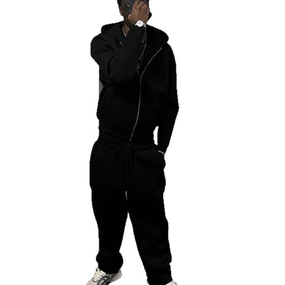 Men's Oversized Zip Hoodie And Relaxed Sweatpants Set - Harren Cole