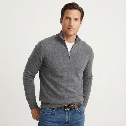 Men's Quarter Zip Knit Pullover - Harren Cole