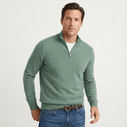 Men's Quarter Zip Knit Pullover - Harren Cole