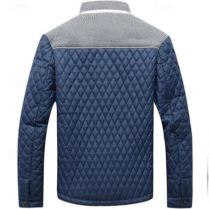 Men's Quilted Stand Collar Jacket - Harren Cole