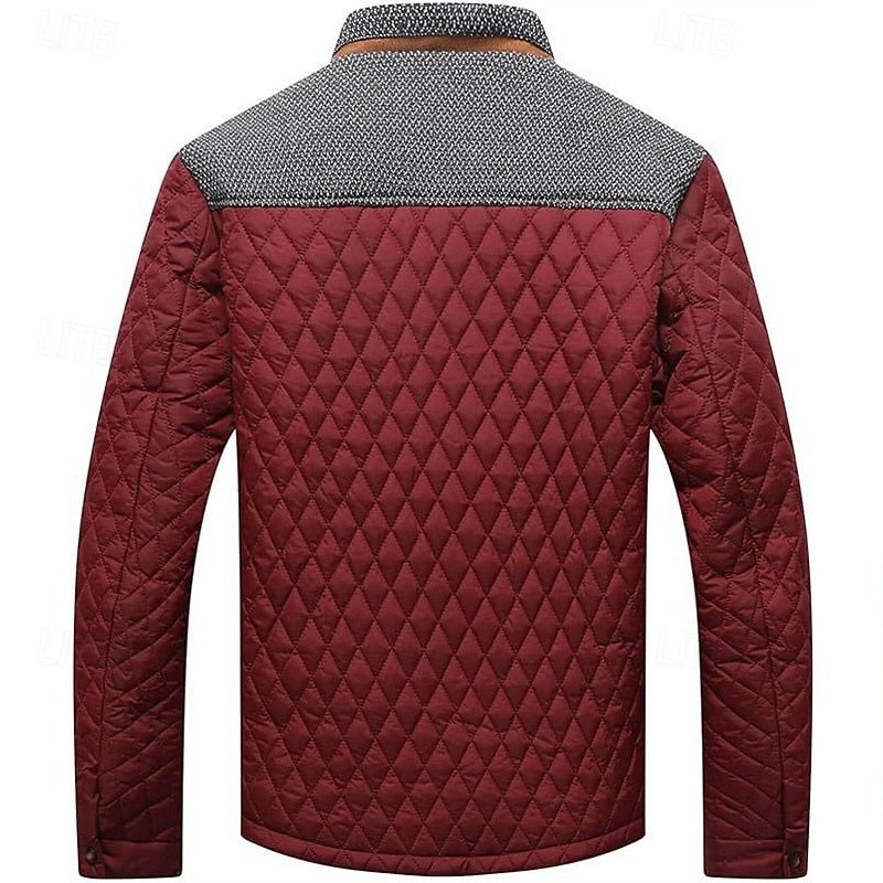 Men's Quilted Stand Collar Jacket - Harren Cole