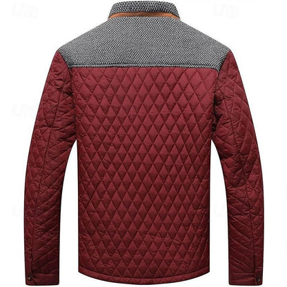 Men's Quilted Stand Collar Jacket - Harren Cole