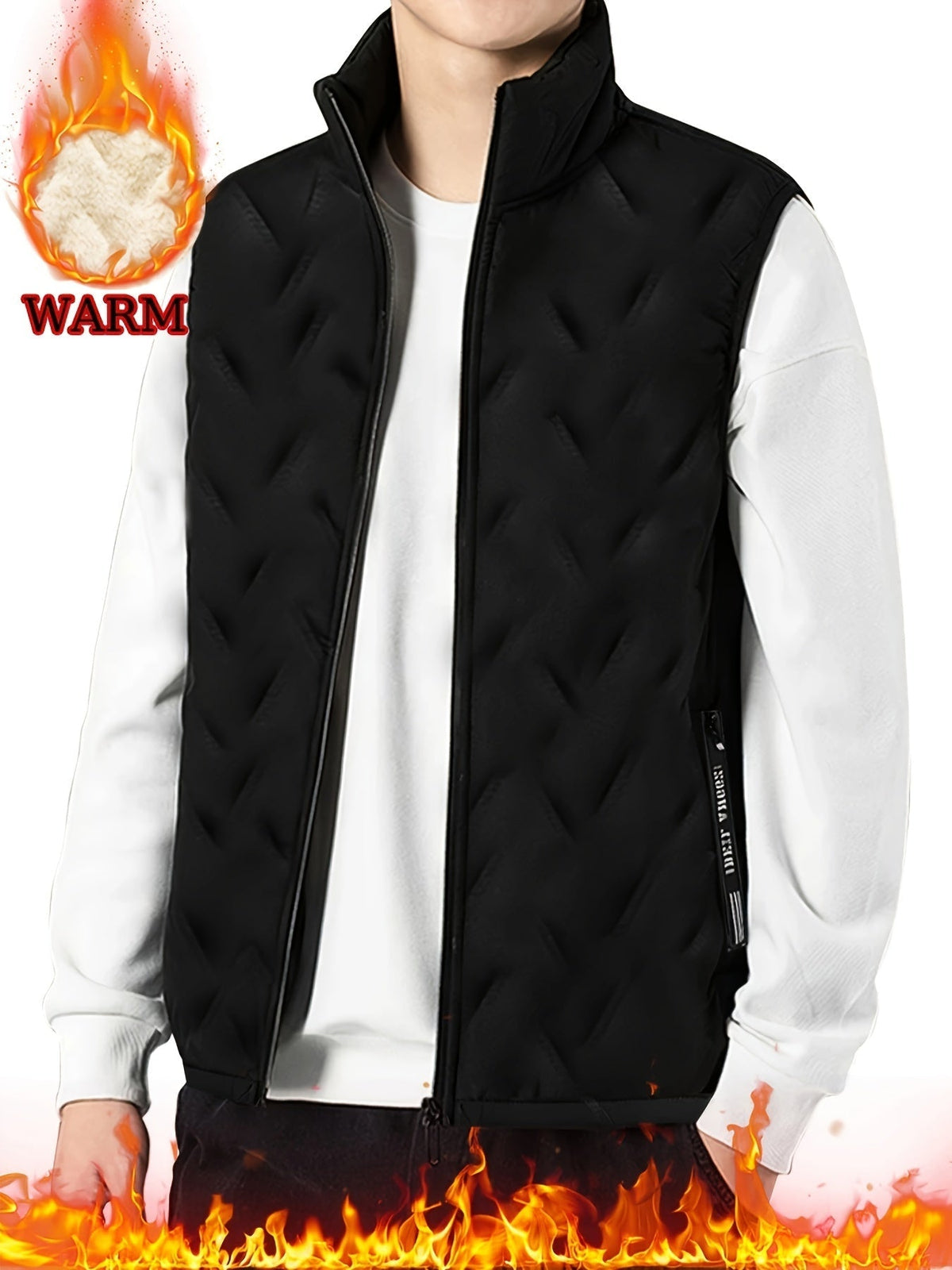 Men's Quilted Stand Collar Vest - Harren Cole