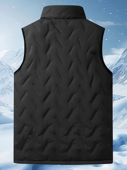 Men's Quilted Stand Collar Vest - Harren Cole