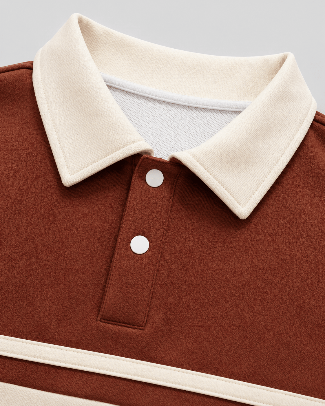 Men's Rugby Polo Sweater Color Block Relaxed Fit - Harren Cole