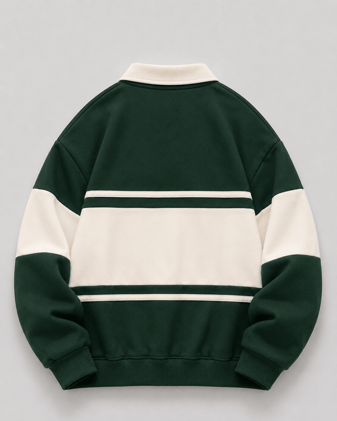 Men's Rugby Polo Sweater Color Block Relaxed Fit - Harren Cole
