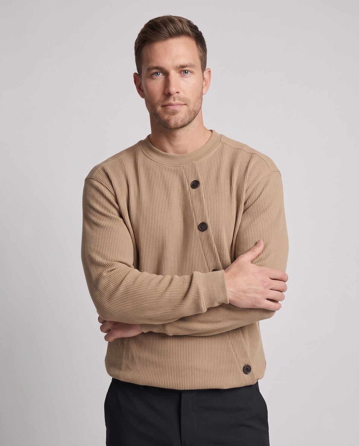 Men's Scarf-Sleeve Shirt Modern Design - Harren Cole