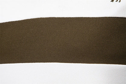 Men's Short Sleeve Polo Shirt with Striped Embroidery - Harren Cole