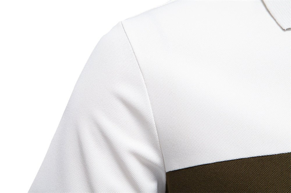 Men's Short Sleeve Polo Shirt with Striped Embroidery - Harren Cole