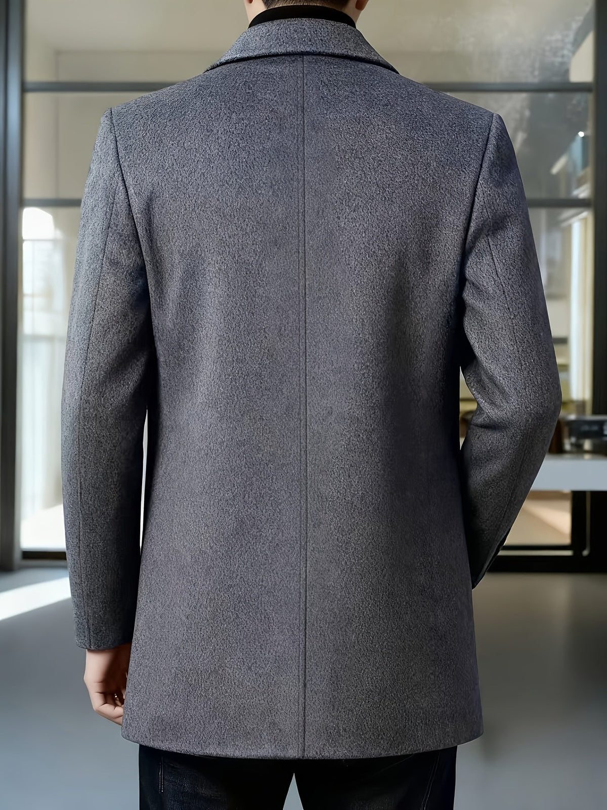 Men's Single-Breasted Long Coat - Harren Cole