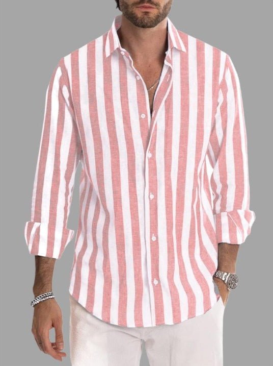 Men's Slim-Fit Vertical Stripe Dress Shirt - Harren Cole