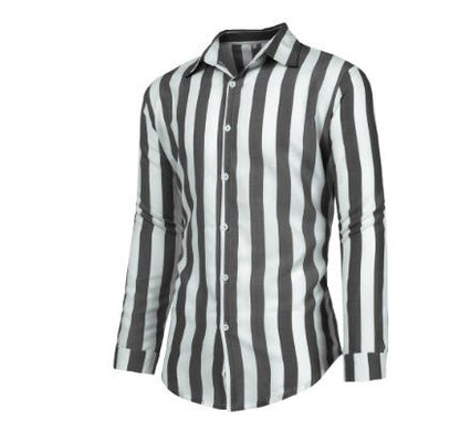 Men's Slim-Fit Vertical Stripe Dress Shirt - Harren Cole