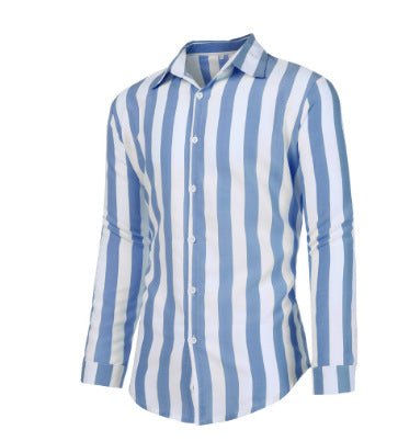 Men's Slim-Fit Vertical Stripe Dress Shirt - Harren Cole