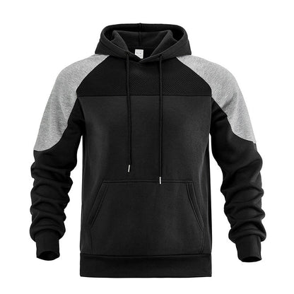 Men's Textured Contrast Panel Hoodie - Harren Cole