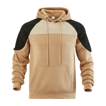 Men's Textured Contrast Panel Hoodie - Harren Cole
