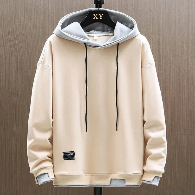 Men's Two-Tone Pullover Hoodie Relaxed Fit - Harren Cole