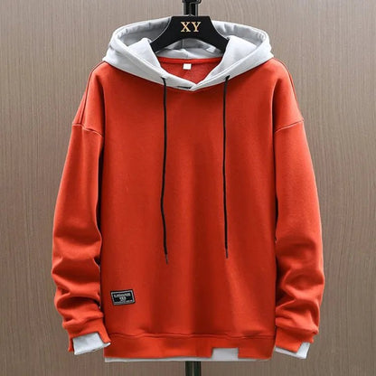 Men's Two-Tone Pullover Hoodie Relaxed Fit - Harren Cole