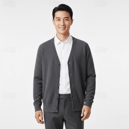Men's V-Neck Button Cardigan Regular Fit - Harren Cole
