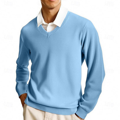 Men's V-Neck Knit Sweater - Harren Cole
