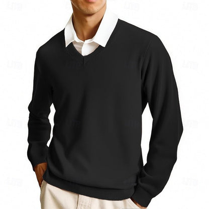 Men's V-Neck Knit Sweater - Harren Cole