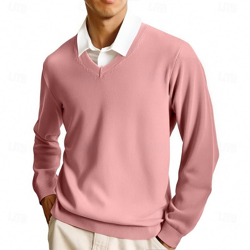 Men's V-Neck Knit Sweater - Harren Cole