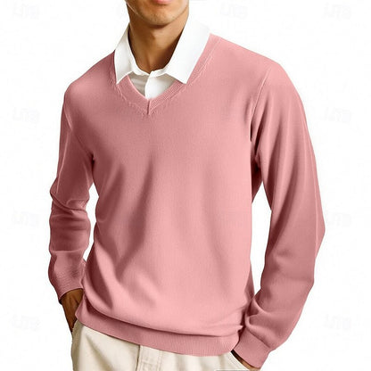 Men's V-Neck Knit Sweater - Harren Cole
