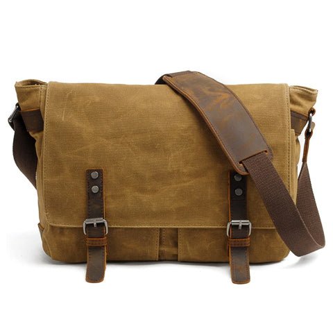 Men's Vintage Leather Crossbody Bag - Harren Cole
