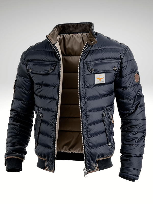 Men's Vintage Stand Collar Jacket - Harren Cole