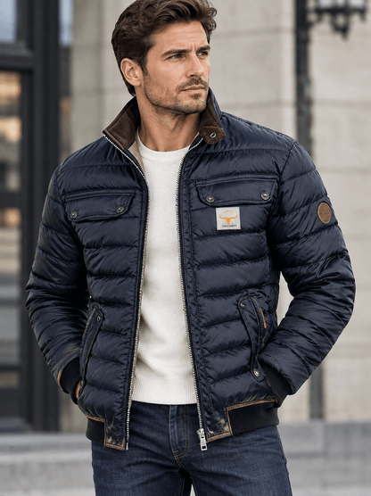 Men's Vintage Stand Collar Jacket - Harren Cole