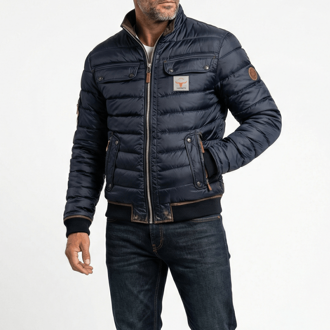Men's Vintage Stand Collar Jacket - Harren Cole