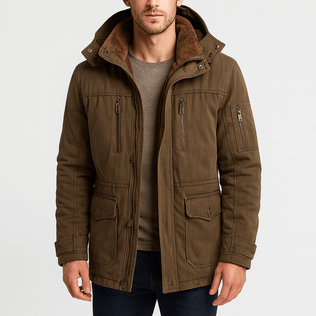 Men's Warm Winter Jacket With Multiple Pockets - Harren Cole