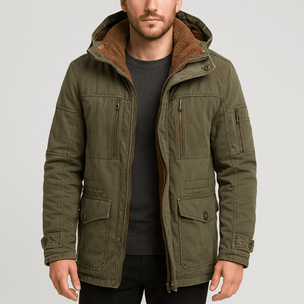 Men's Warm Winter Jacket With Multiple Pockets - Harren Cole