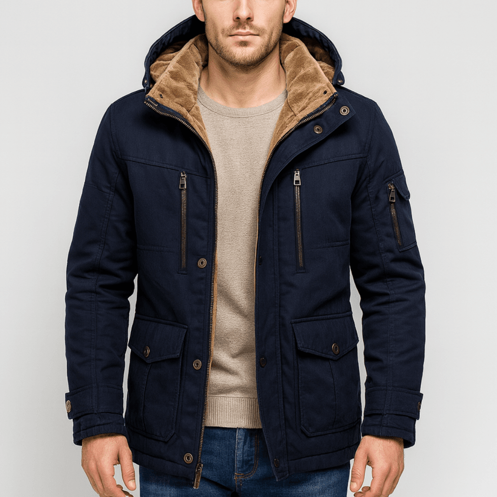 Men's Warm Winter Jacket With Multiple Pockets - Harren Cole