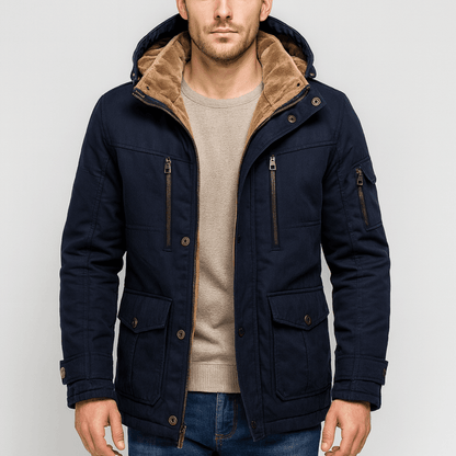 Men's Warm Winter Jacket With Multiple Pockets - Harren Cole