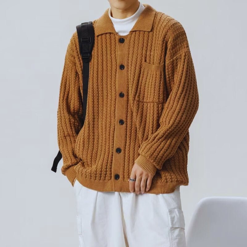 Open Waffle Knit Cardigan - Harren Cole