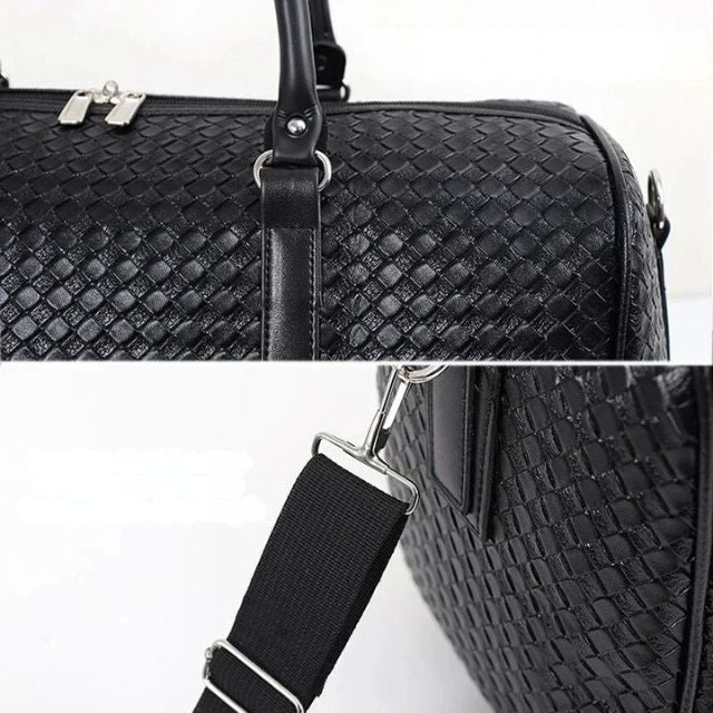 Padded Vegan Leather Duffel Bag - Harren Cole