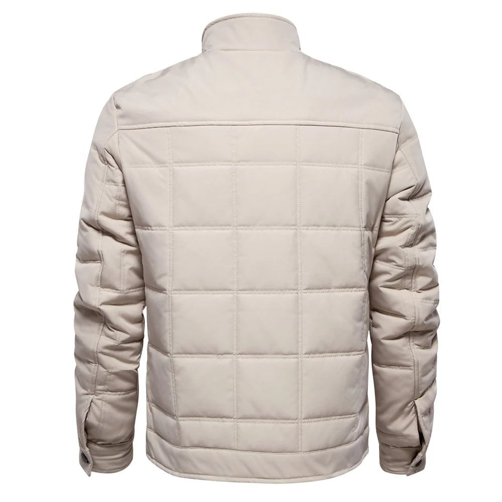 Padded Winter Jacket with Stand - Up Collar for Men - Harren Cole