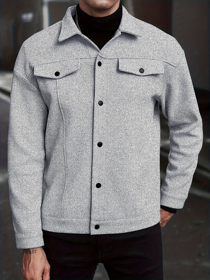 Relaxed Fit Snap Front Jacket - Harren Cole
