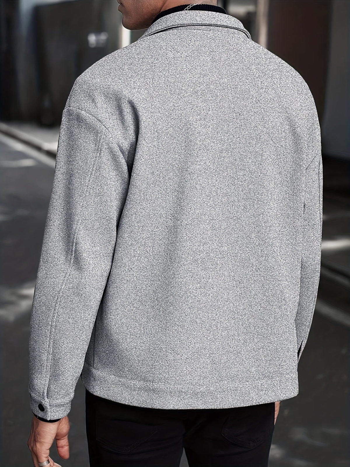 Relaxed Fit Snap Front Jacket - Harren Cole
