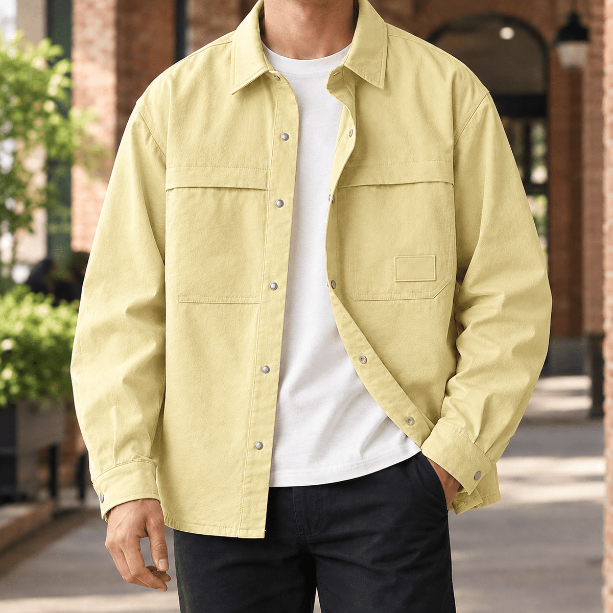 Relaxed Utility Overshirt Lightweight Woven Blend - Harren Cole