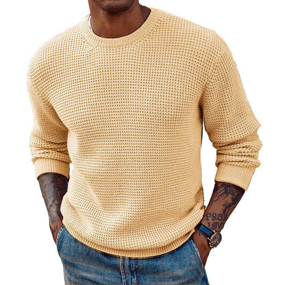Ribbed Knit Crew-Neck Longline Sweater - Harren Cole