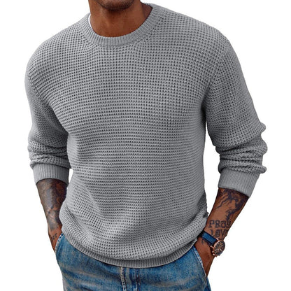 Ribbed Knit Crew-Neck Longline Sweater - Harren Cole